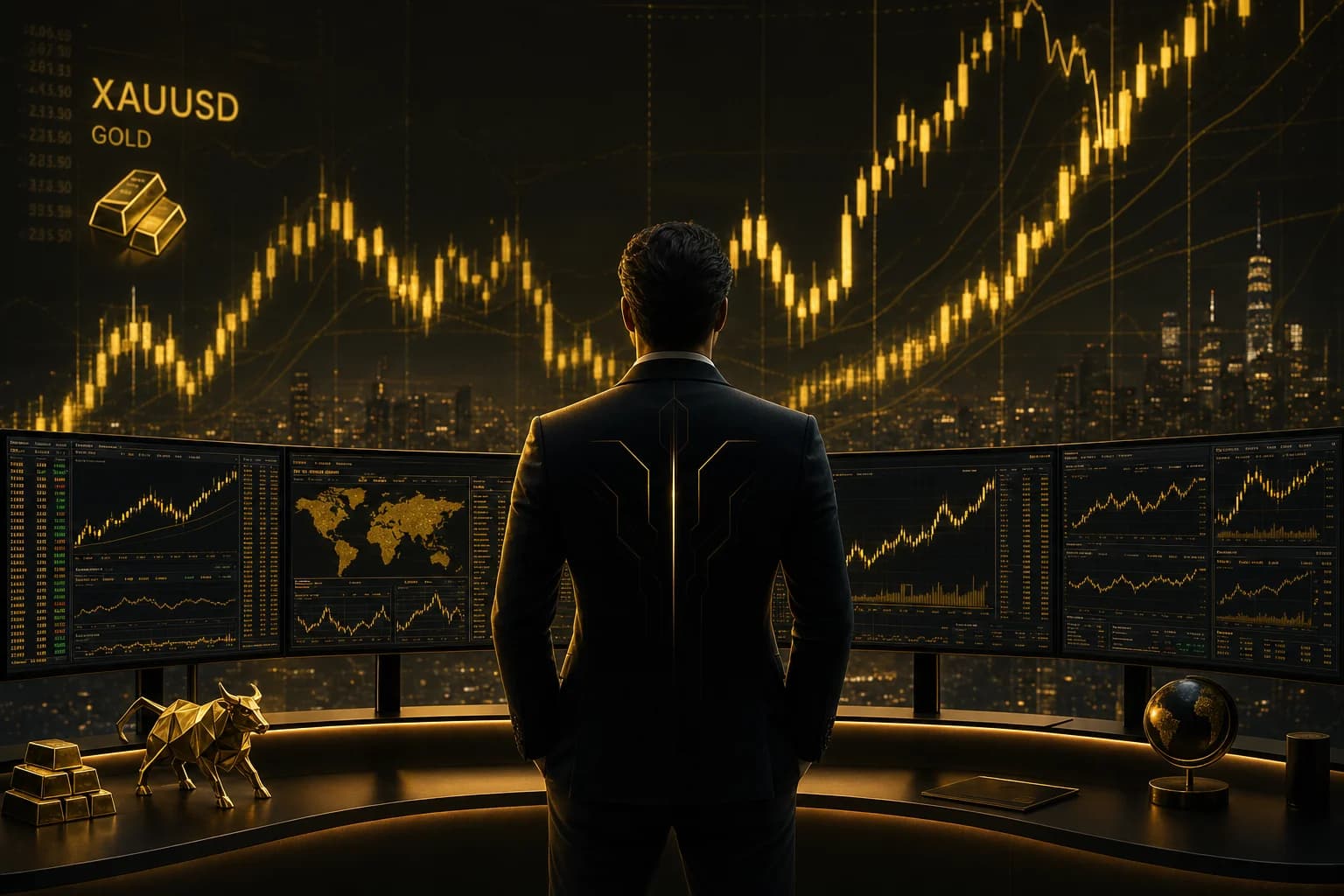 Gold trading automation brand visual